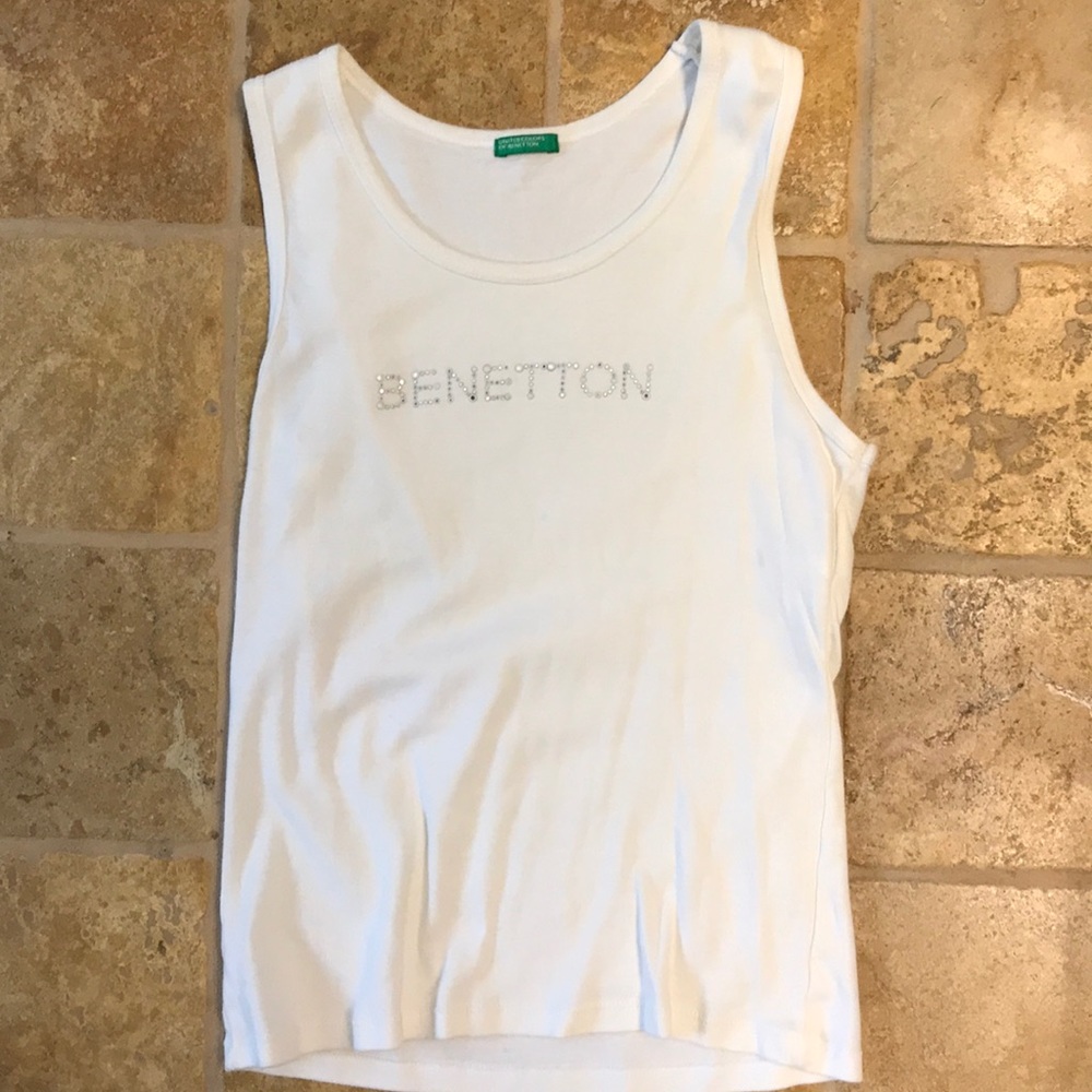 United Colors is Benetton rhinestone tank